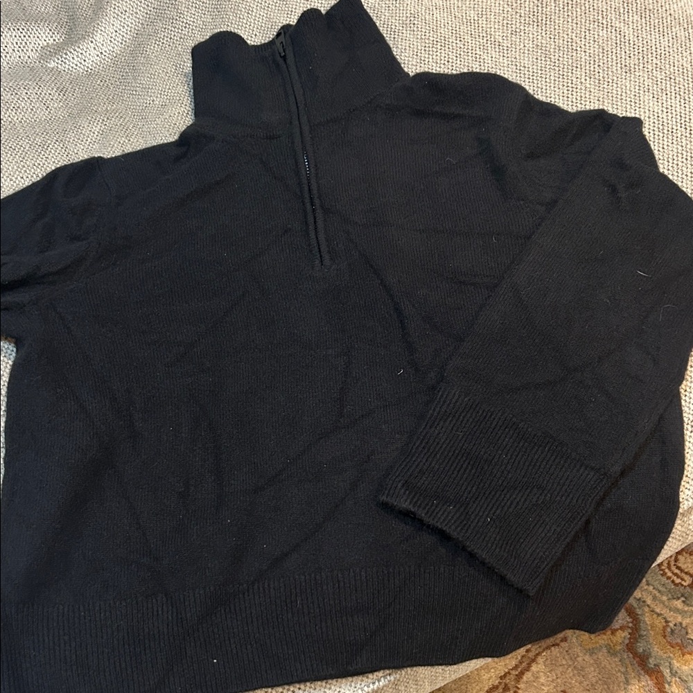 Banana Republic Womens Black half zip turtleneck Sweater